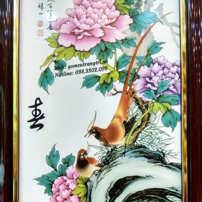 Tranh Sứ Tứ Quý Mã TL018